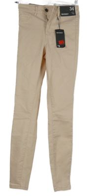 Nové - Dámské světlerůžové skinny rifle Denim 