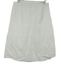 Dámska biela kvietkovana plátenná sukňa Principles