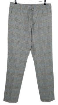 Pánské černo-hnědo-bílé kostkované slim kalhoty H&M