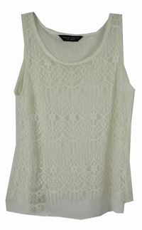 Dámský smetanový krajkový halenkový top Dorothy Perkins