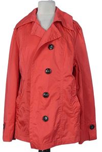 Dámsky červený šušťákový jesenný krátky kabát