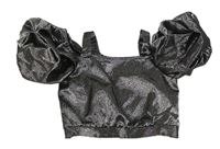 Černo-stříbrná crop halenka River Island