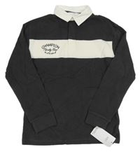 Nové - Tmavošedo-bílá lehká mikina s nápisem M&S