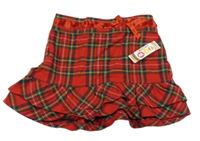 Červeno-farebná kockovaná sukňa JPW junior