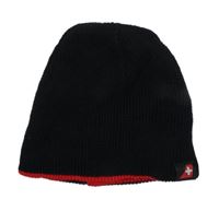 Černá oboustranná čepice s nášivkou