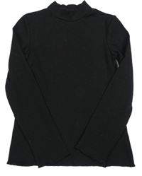 Černé žebrované triko TU