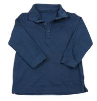 Tmavomodré polo triko s výšivkou Matalan