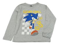 Světlešedé triko se Sonicem