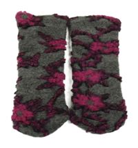 Šedo-fuchsiové návleky na ruce