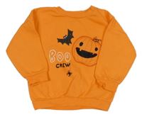 Neónově oranžová mikina s tekvicou Primark