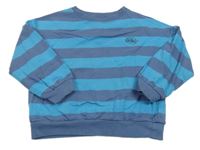 Modrá pruhovaná mikina s nápisom John Lewis