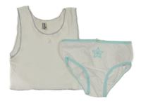 2set- bílá lambada + bílé kalhotky s hvězdičkou 