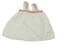 Bielo-čevený top Zara