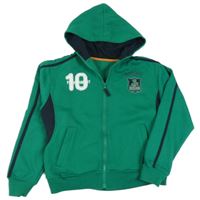 Zeleno-černá propínací mikina - rugby Ireland s kapucí Dunnes