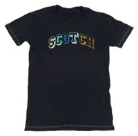 Tmavomodré tričko s nápisom Scotch & Soda
