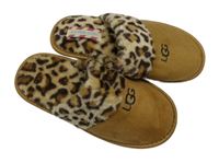Hnědo-béžové zateplené pantofle s logem UGG vel. 33