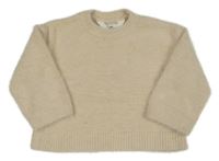 Béžový chlpatý sveter H&M