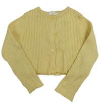 Žltý prepínaci rebrovaný crop sveter Primark