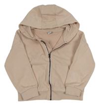 Světlerůžová propínací mikina s kapucí Tu