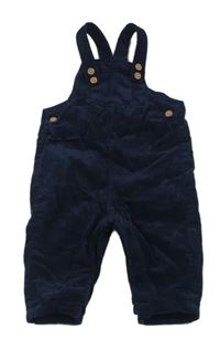 Tmavomodré manšestrové laclové kalhoty M&S