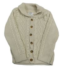 Béžový vzorovaný propínací svetr F&F