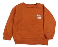 Oranžová mikina s nápisom Nutmeg