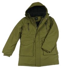 Khaki šusťáková zimní bunda s kapucí Lyle&Scott