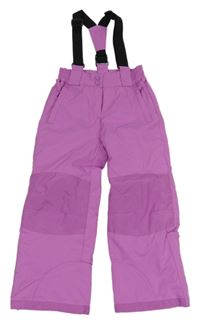 Fialovorůžové šusťákové oteplovačky s kšandami Mountain Warehouse