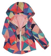 Farebná vzorovaná ľahká parka s kapucňou