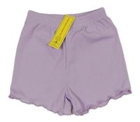 Nové - Lila rebrované kraťasy Shein