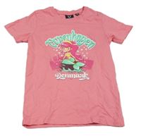 Ružové tričko s mořskou pannou