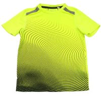 Neonvoě žlto-čierne vzorované športové tričko C&A