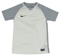 Bílo-šedé funkční sportovní tričko Nike 