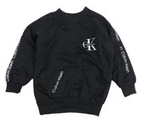 Černá mikina s logem Calvin Klein