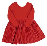 Černé teplákovo/sametové skládané šaty Okaidi