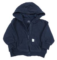 Tmavomodrá prepínaci podšitá mikina s kapucňou M&S