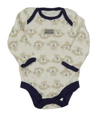 Bielo-tmavomodré body s opičkami George