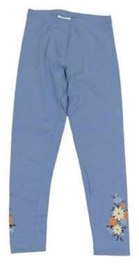 Svetlomodré legíny s kvietkami C&A