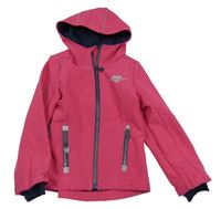 Fuchsiová softshellová jarní bunda s kapucí DopoDopo 