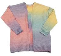 Farebný pruhovaný svetrový cardigan Shein