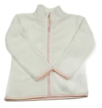 Bielo-ružová prepínaci fleecová mikina so srdiečkami Kiki&Koko