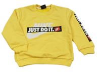 Žltá mikina s logem Nike