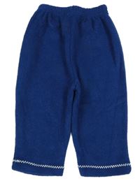 Tmavomodré froté nohavice