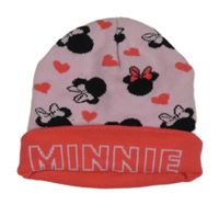 Svetloružová pletená čapica s Minnií Disney