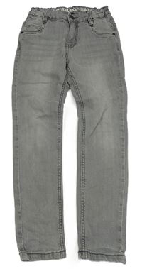 Šedé slim fit rifle beatwear