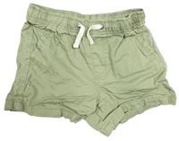 Khaki plátěné kraťasy H&M