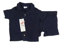 2Set - Tmavomodrá mušelínová košile + kraťasy F&F