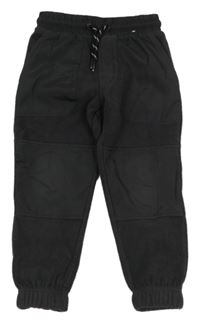 Tmavosivé fleecovo/šusťákové nohavice Tu