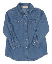 Modrá riflová propínací tunika LIPSY LONDON