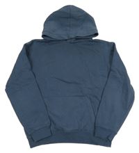 Tmavomodrošedá mikina s vreckom a kapucňou H&M
